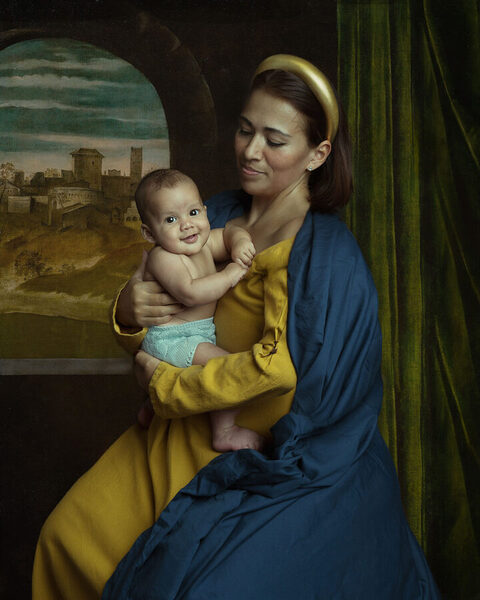 Photograph Diana Trillo Andrea With Child on One Eyeland
